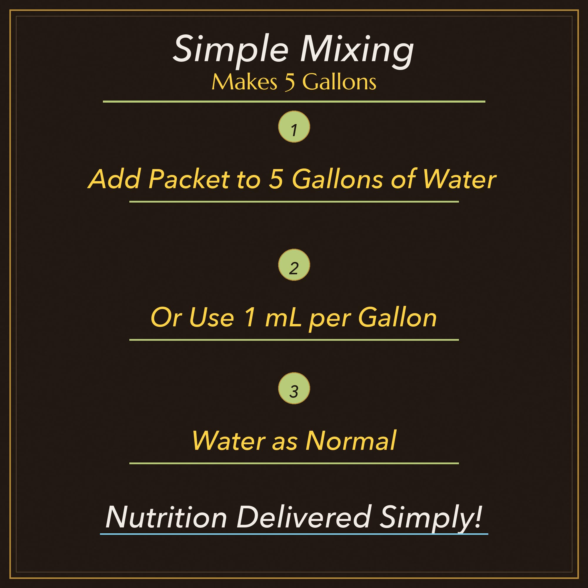 Usage instructions for Liqui-Dirt Organic Plant Food
