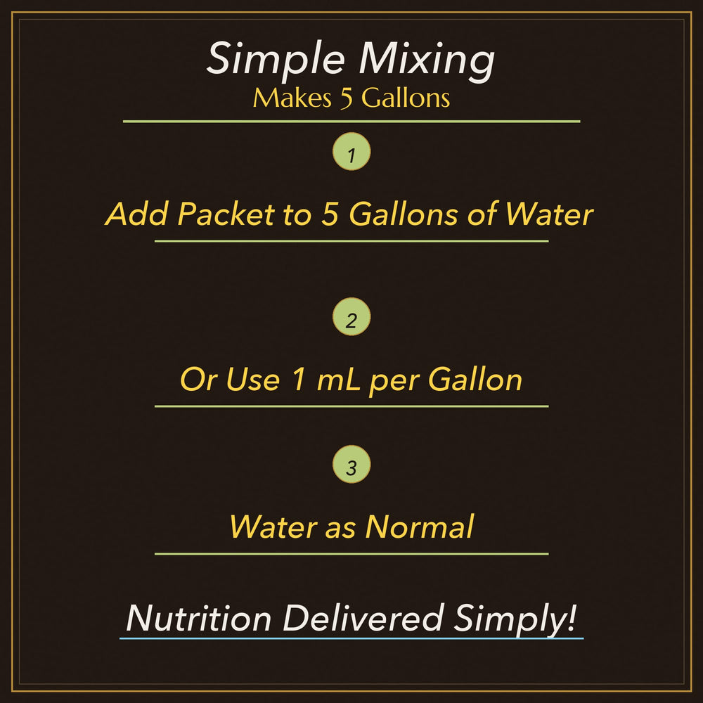 Usage instructions for Liqui-Dirt Organic Plant Food