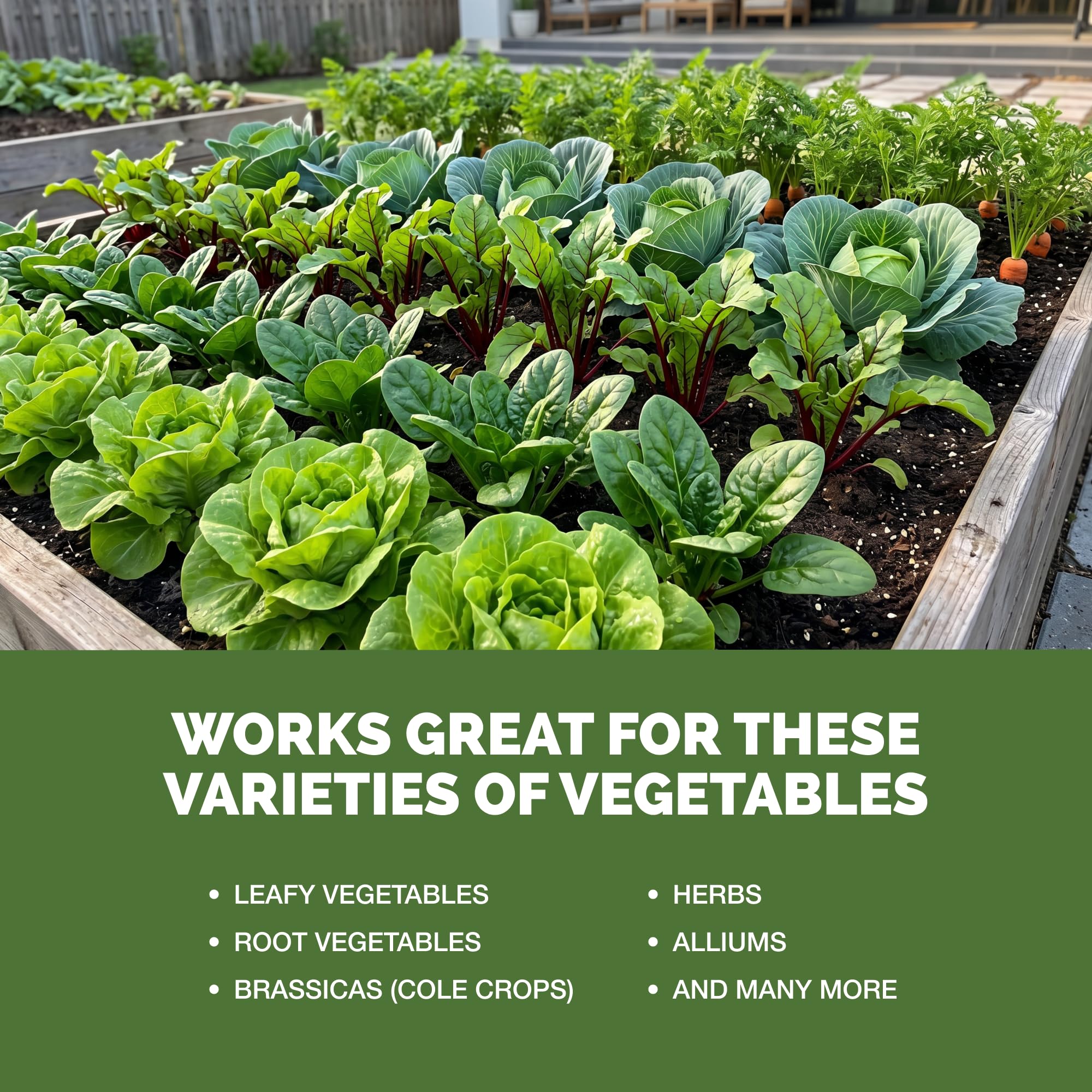User applying TPS NUTRIENTS fertilizer to vegetable plants