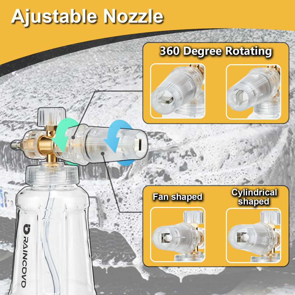 User demonstrating dual connector lance on Foam Cannon