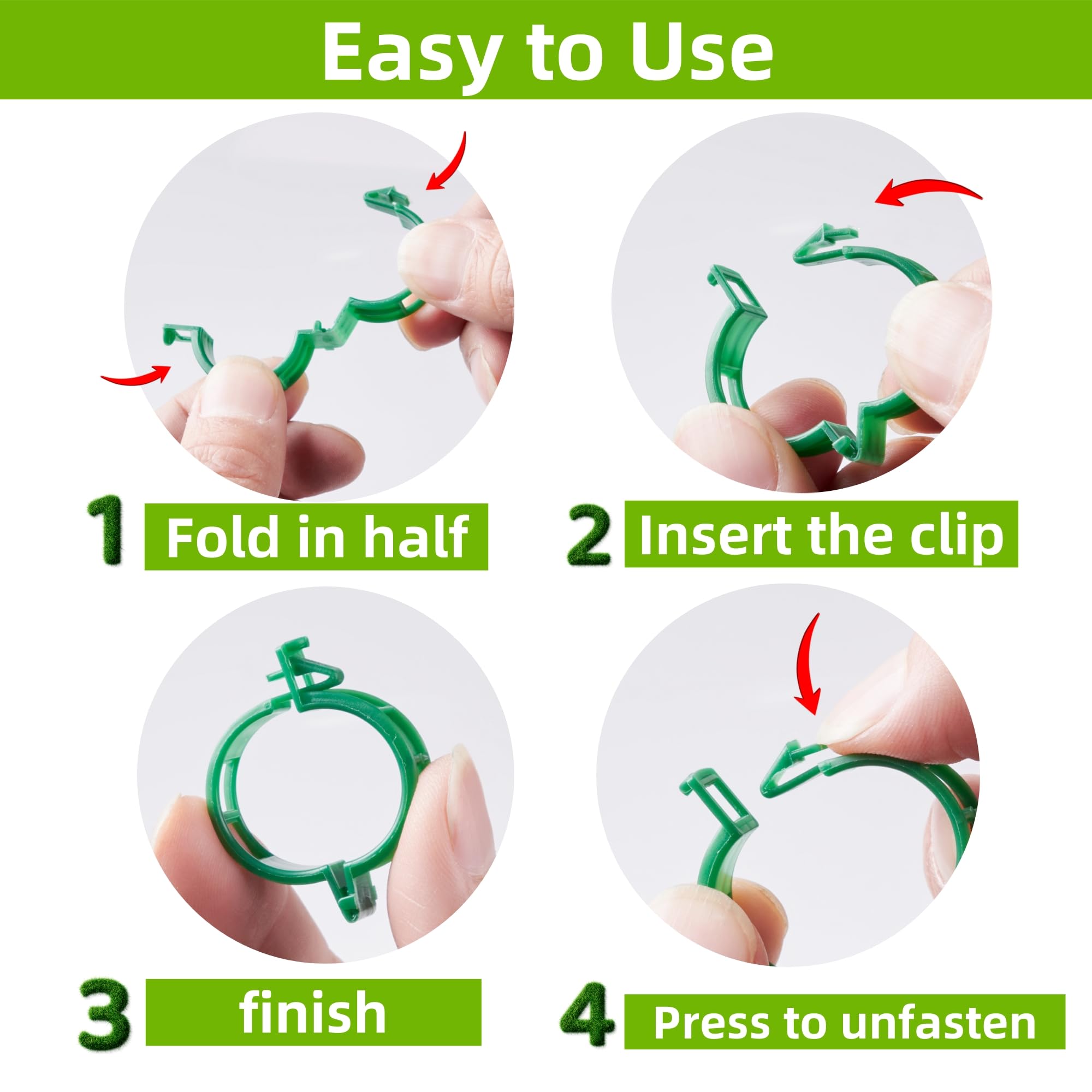 User demonstrating how to use CIQIYO plant support clips