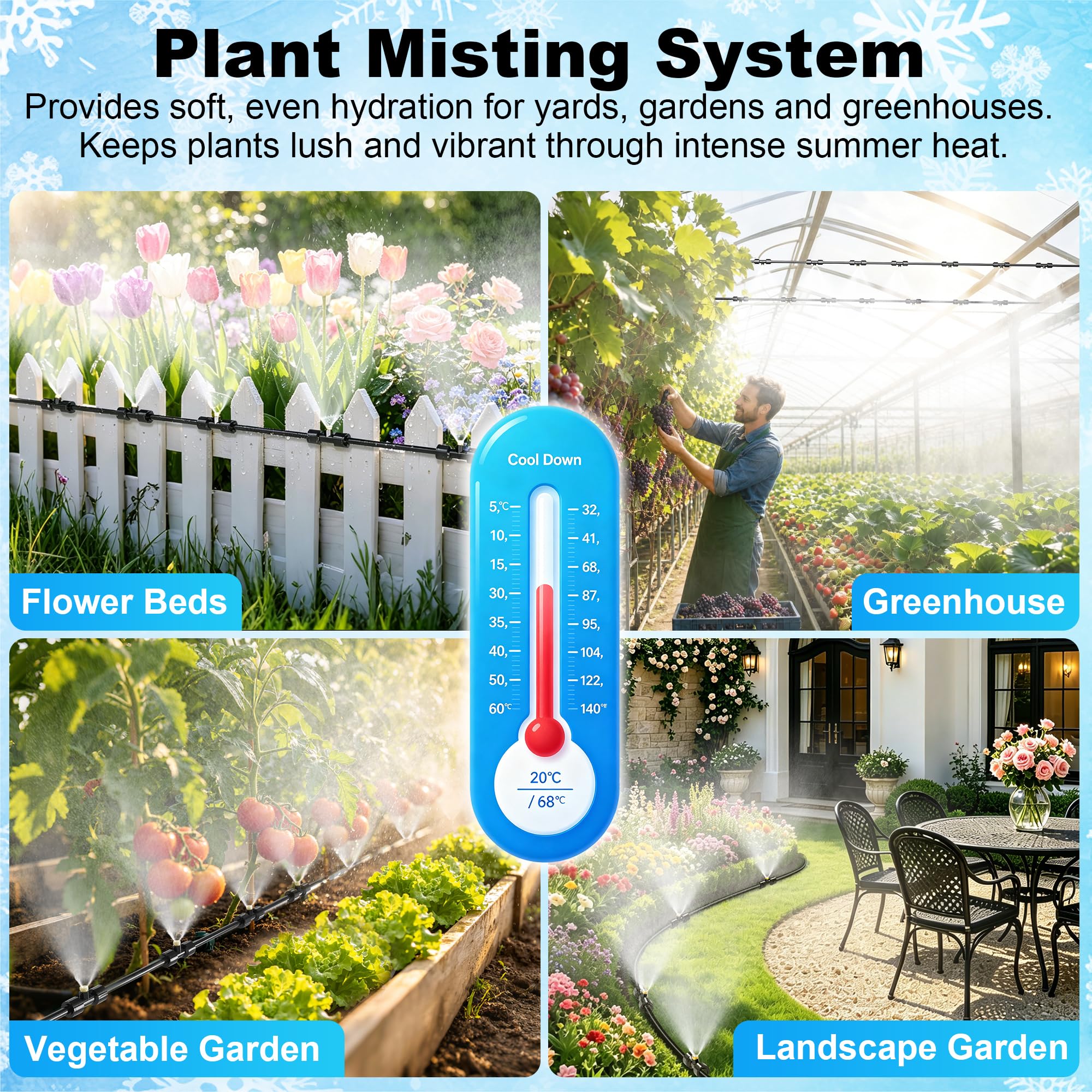 User-friendly connector on Thiswing misting system