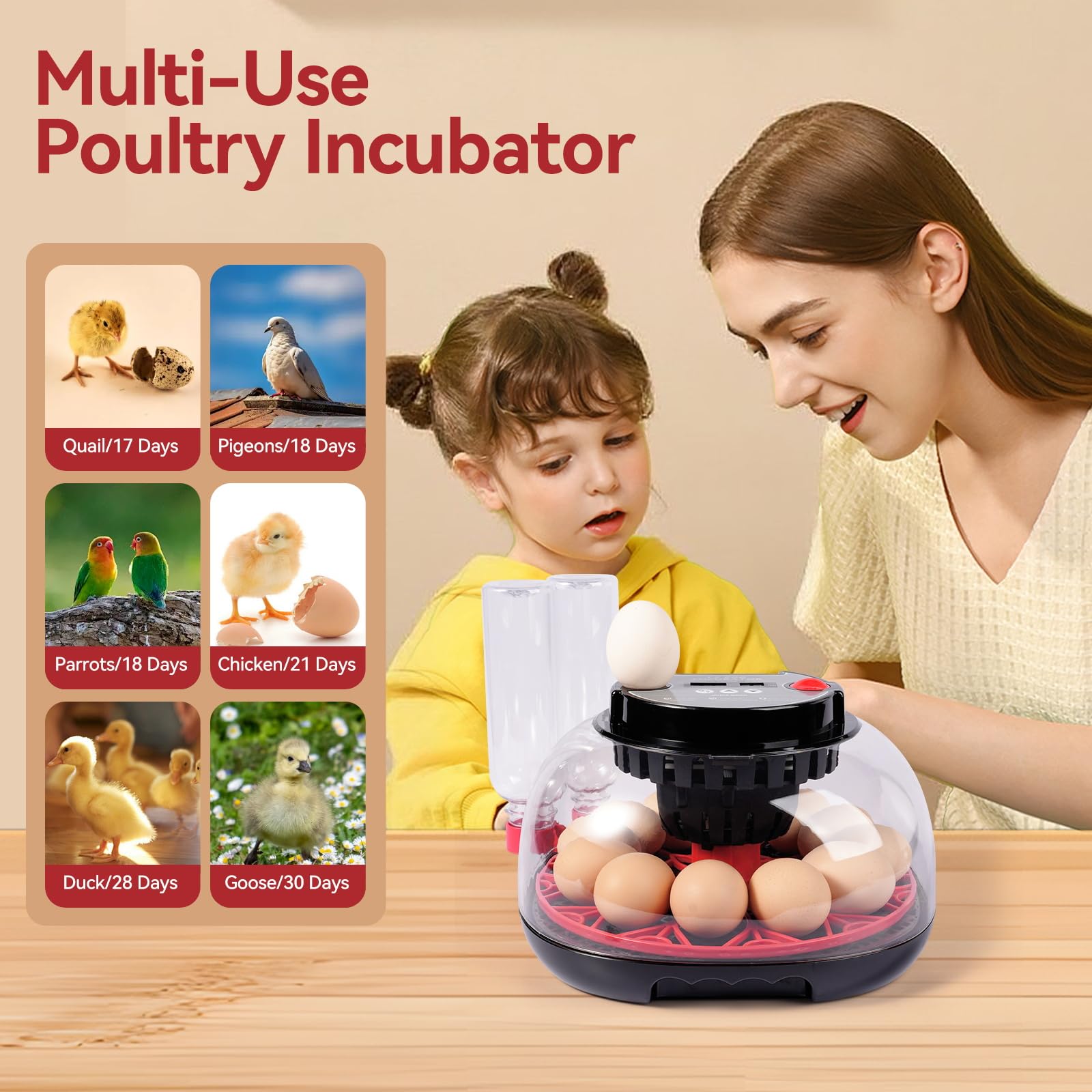 User-friendly controls on Humorrap egg incubator