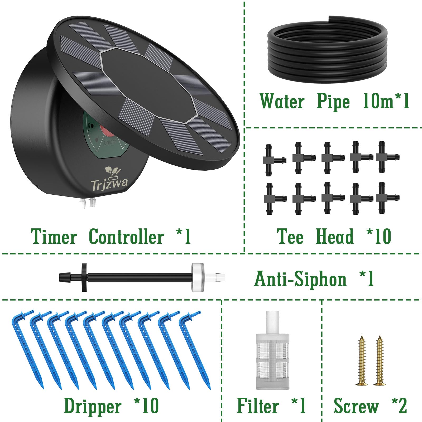 User-friendly timer controller of TRJZWA irrigation kit