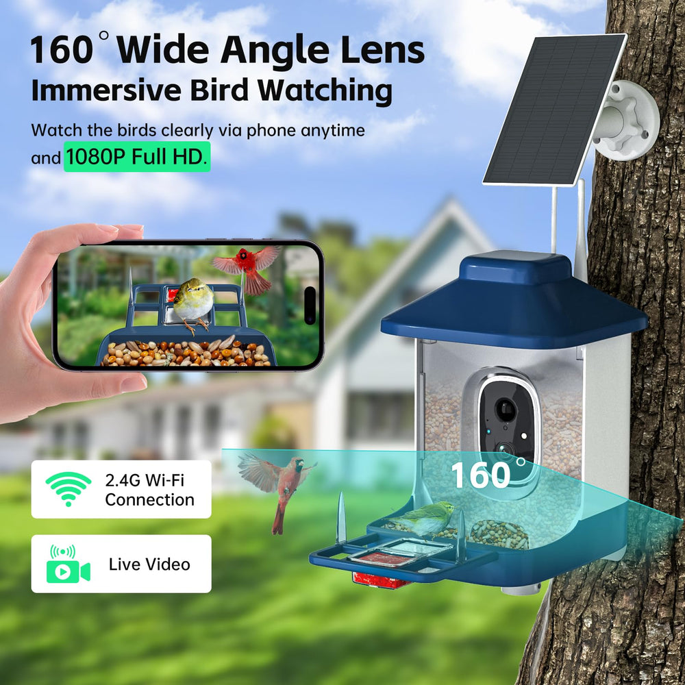 User interface of the NAVFS Bird Feeder app