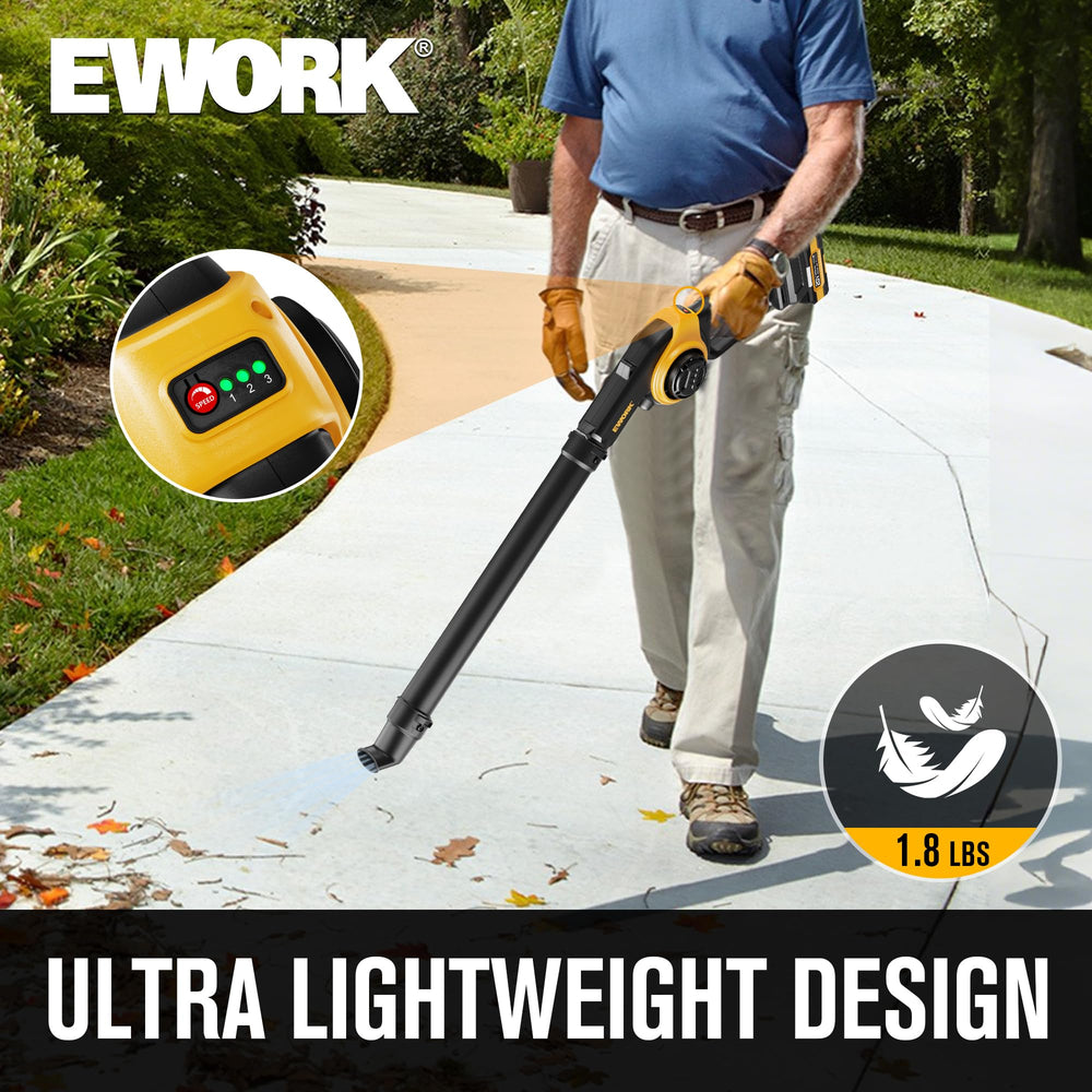 User manual and accessories for EWORK leaf blower
