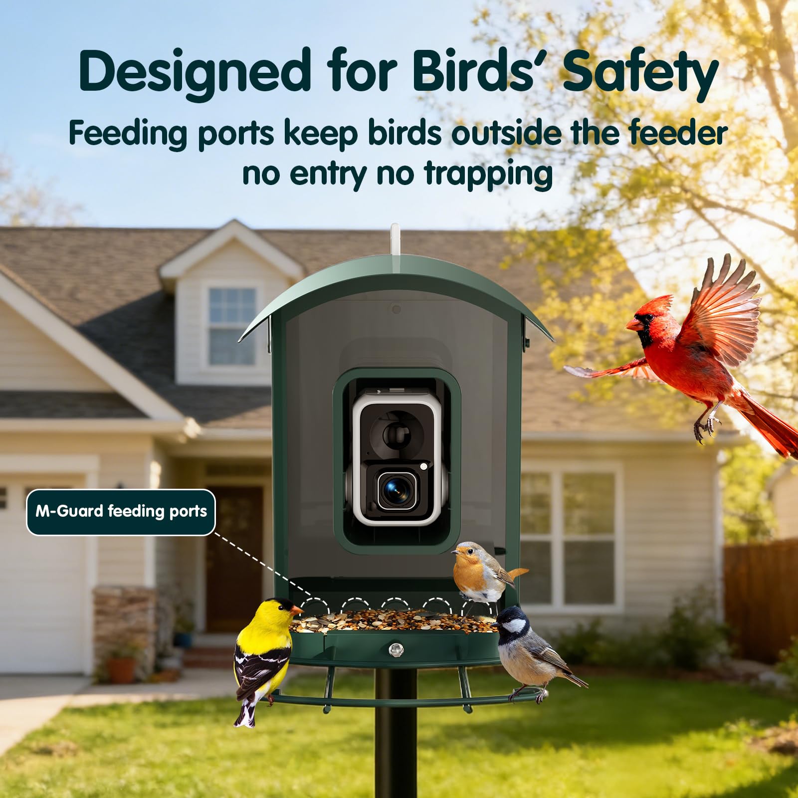 User manual and accessories for Humbirdy bird feeder