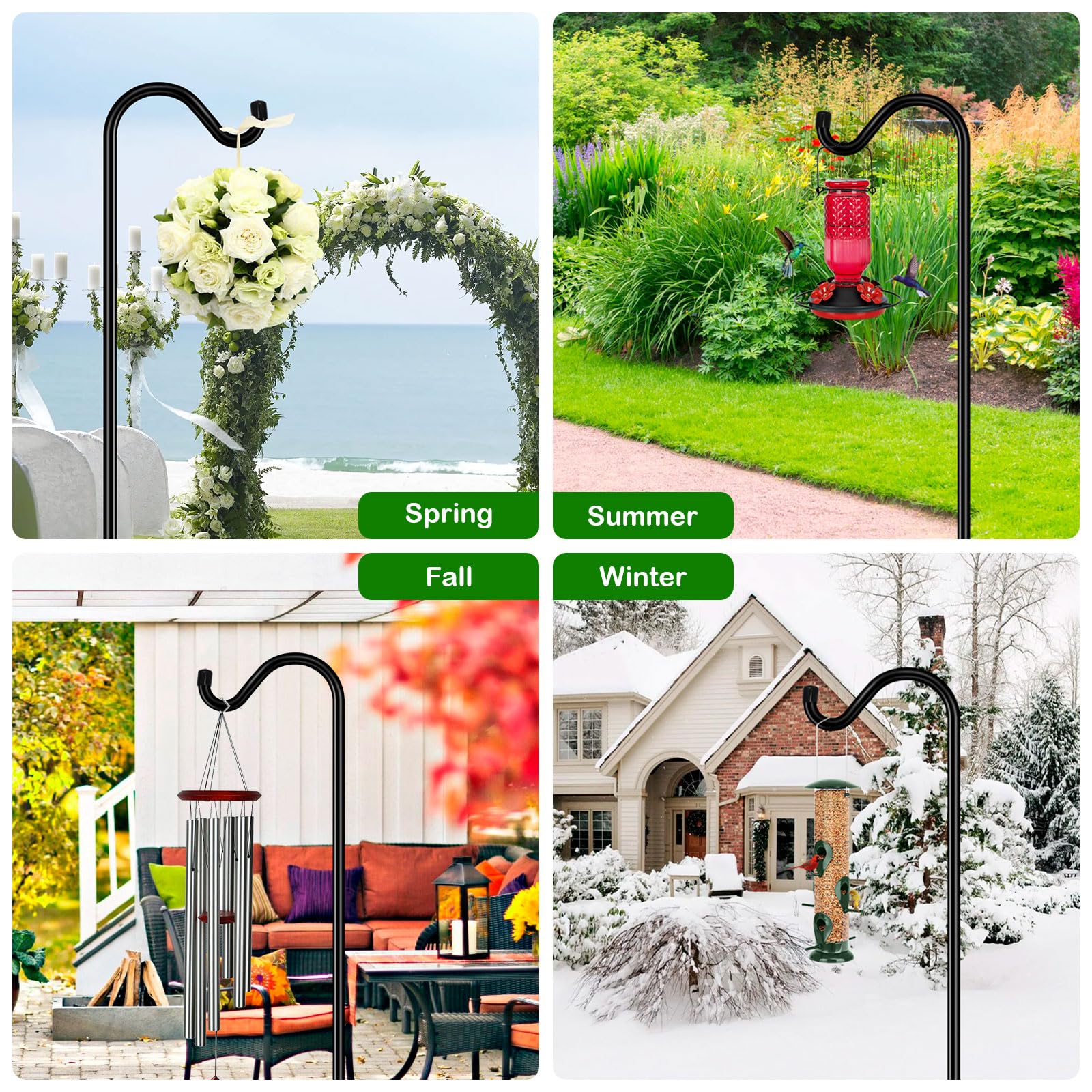 User manual and components of the FEED GARDEN shepherd's hook