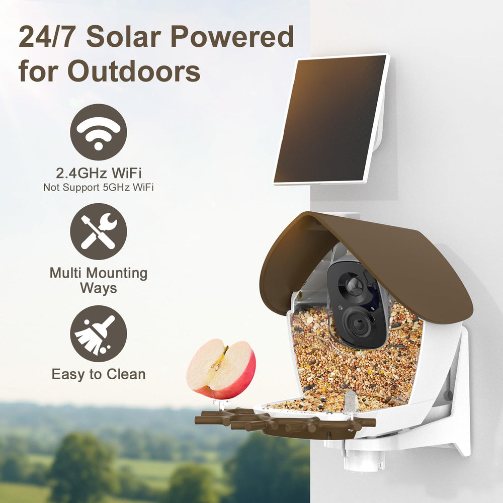 User manual and mounting kit for Birdsnap bird feeder