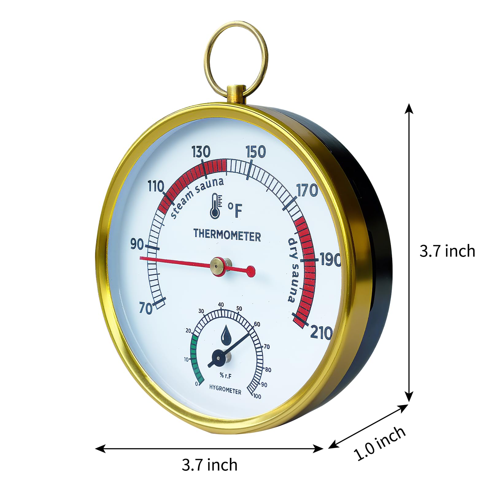 User manual for Judkoir Sauna Thermometer beside the product