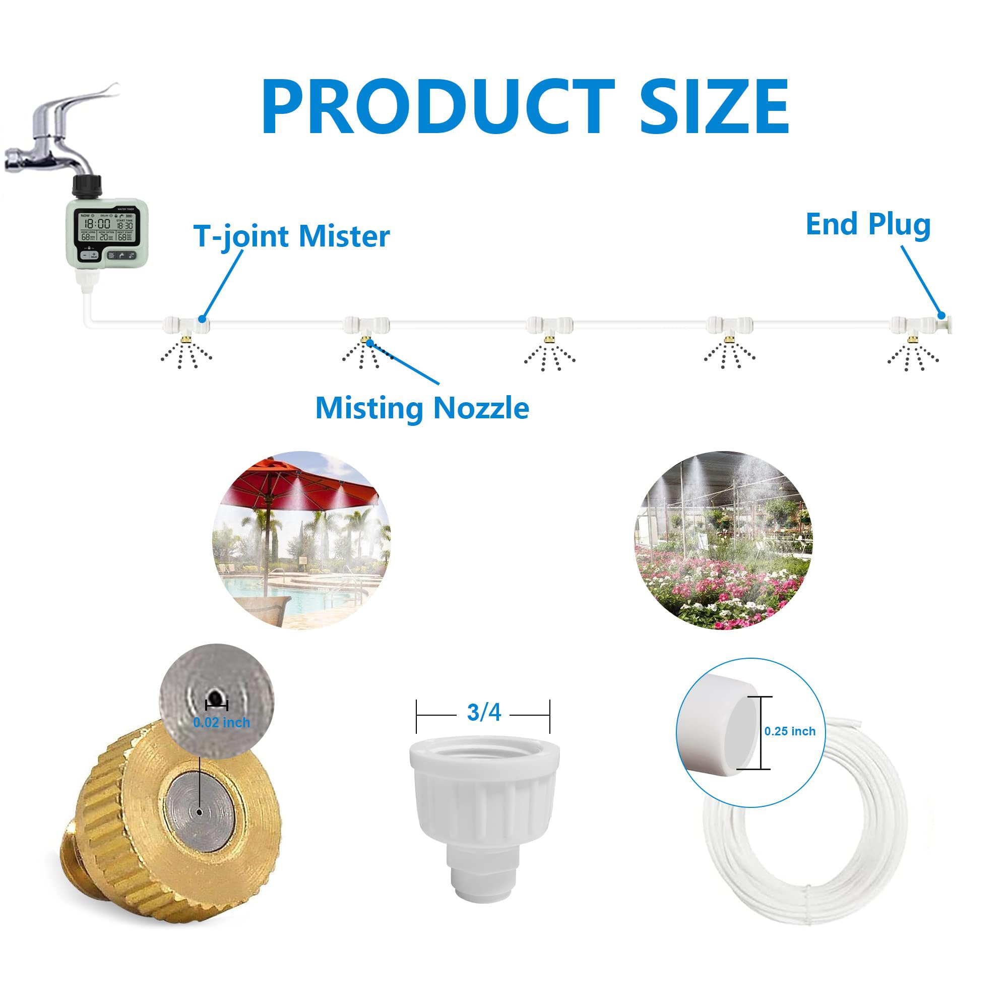User operating POCKET PANDA outdoor misting system
