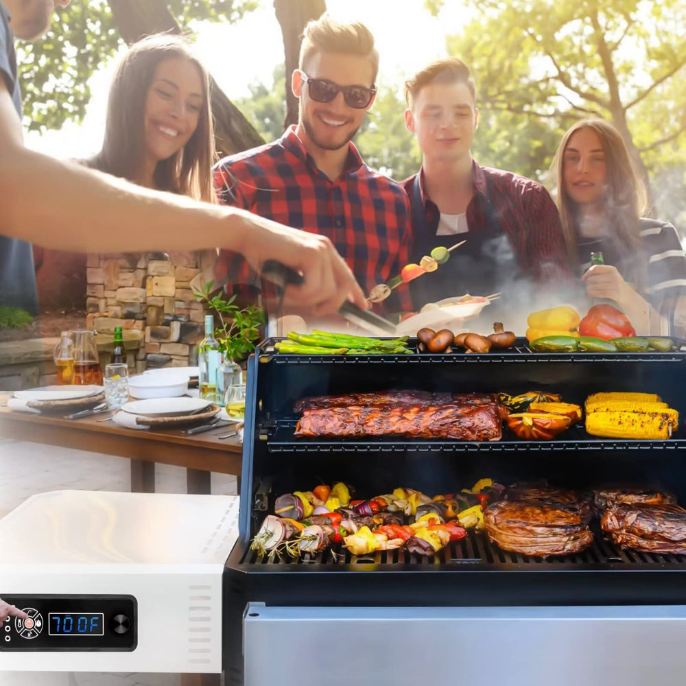 User setting temperature on COMVIEE grill controller