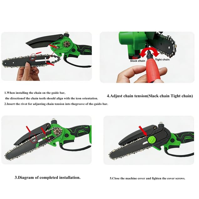 Using TEEANEES Chainsaw Chain to cut through wood