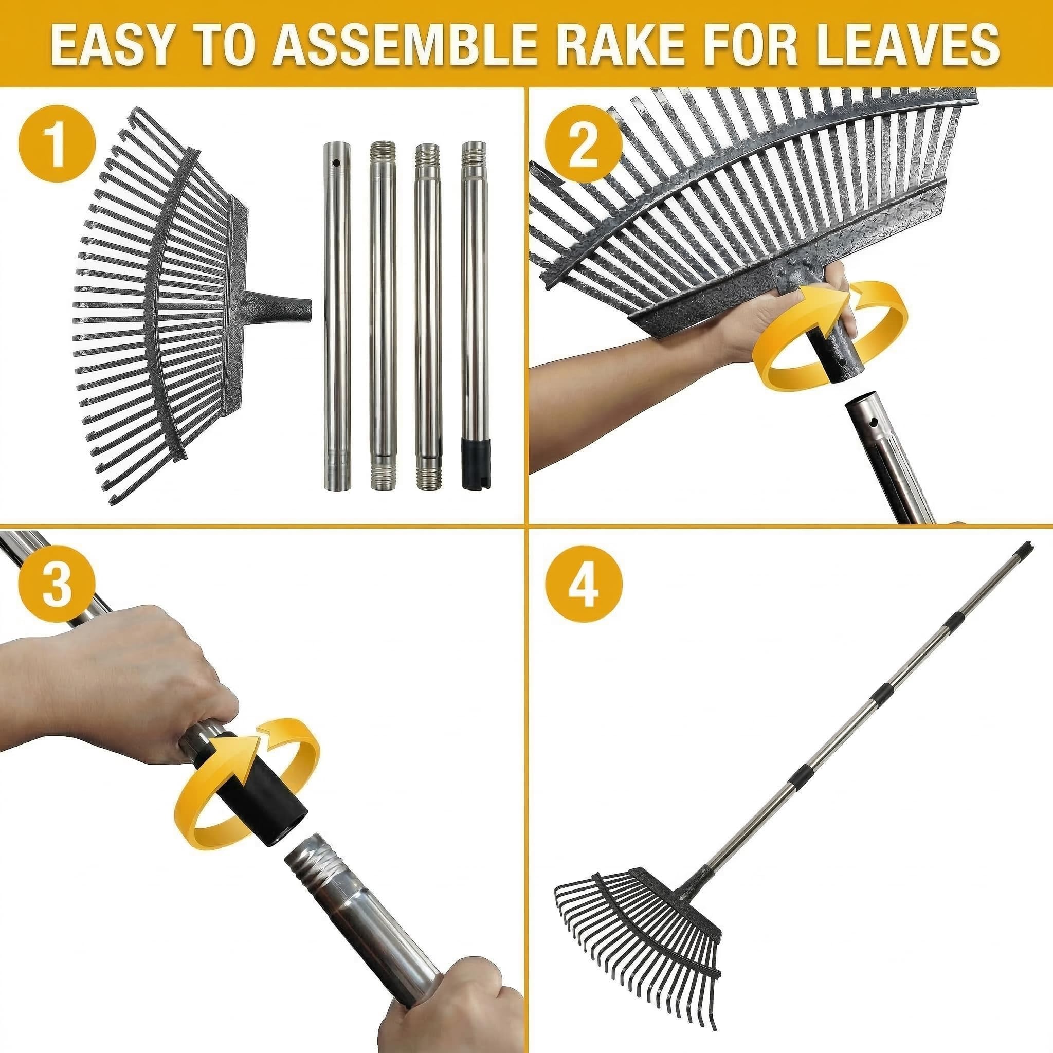Using YIAD DRAGON HORSE rake in a backyard cleanup