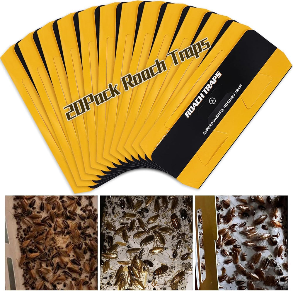 USKICH 20 Pack Roach Traps front view with packaging