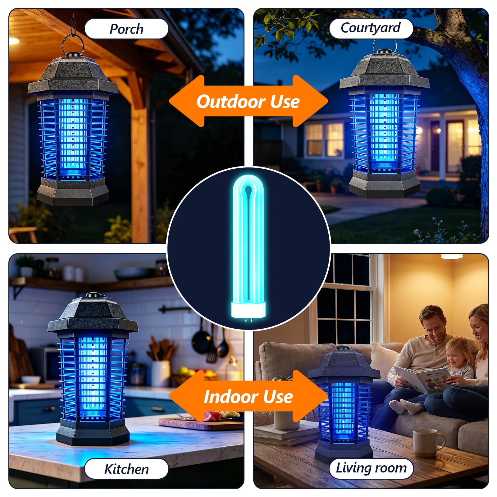 USKICH Bug Zapper bulb emitting blue light