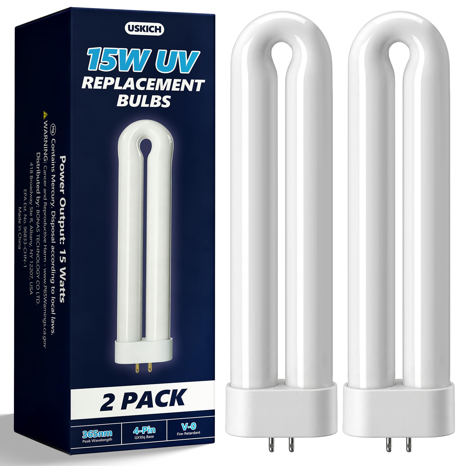 USKICH bug zapper bulb replacement U-shaped white bulb