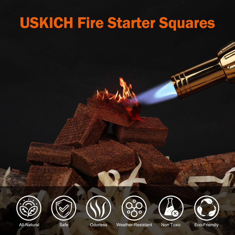 USKICH Fire Starter Squares cubes in a natural setting