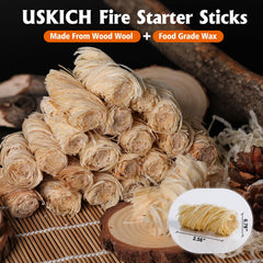 USKICH fire starters being used in a BBQ setup