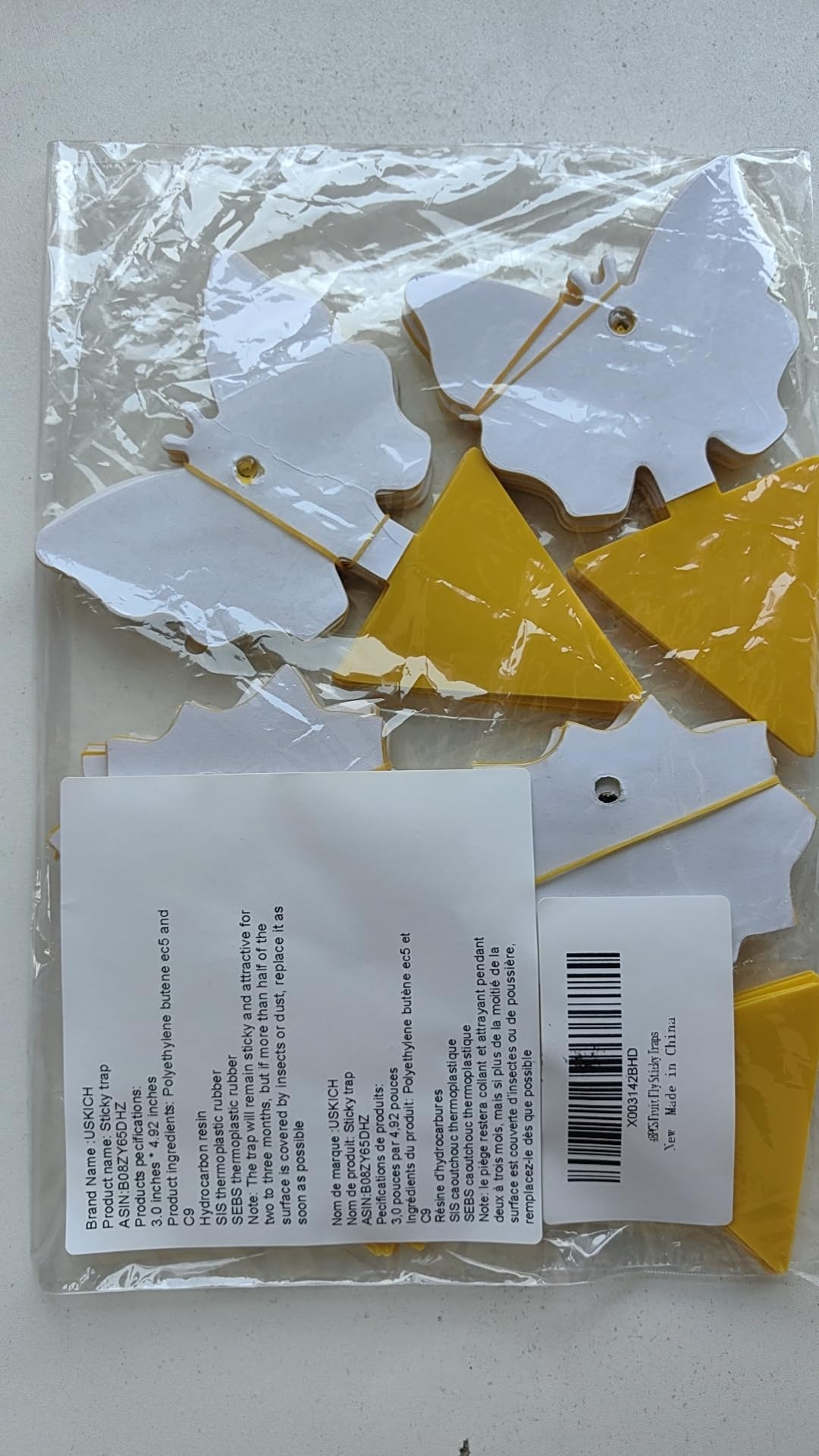 USKICH Fruit Fly Sticky Trap displayed in a home setting