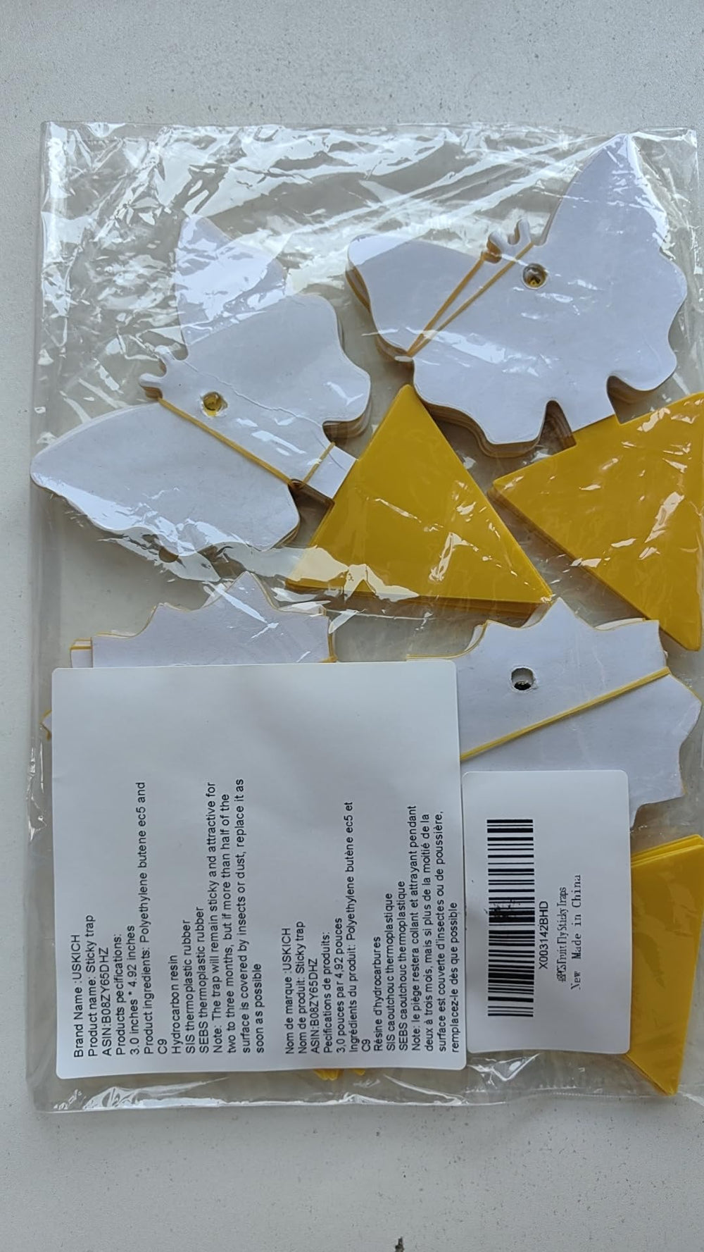 USKICH Fruit Fly Sticky Trap displayed in a home setting