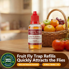 USKICH Fruit Fly Trap Refill Liquid in a fruit fly trap
