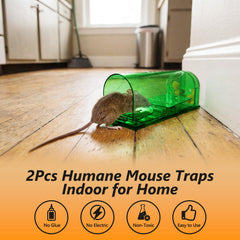 USKICH humane mouse trap spring-loaded door mechanism