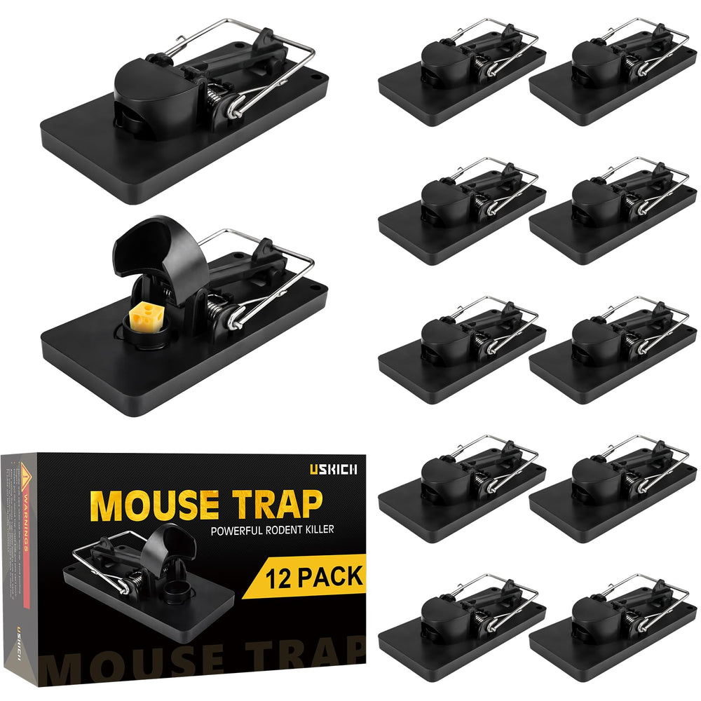 USKICH Mouse Trap Indoor 12 Pack, clear design