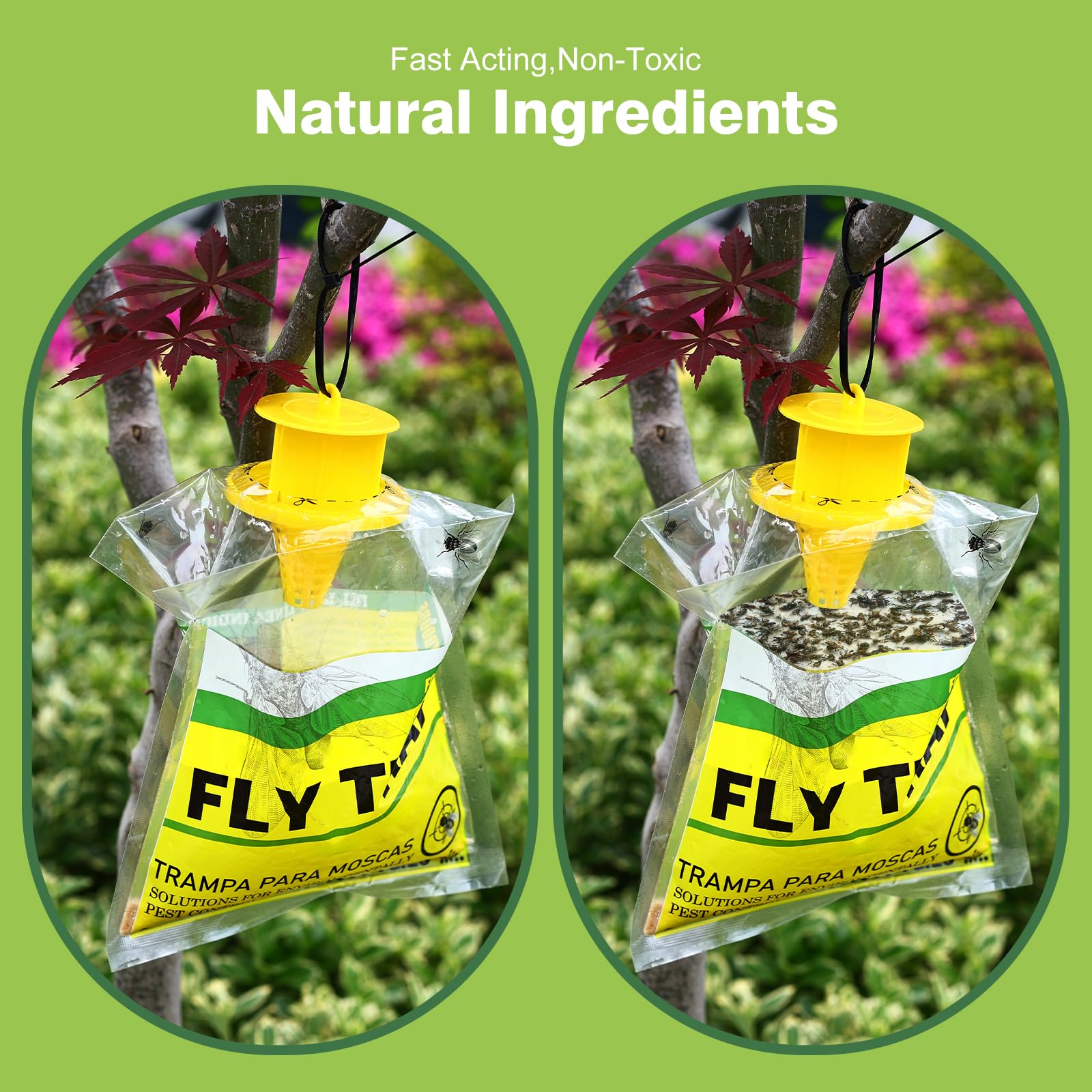 USKICH Outdoor Hanging Fly Trap clear packaging