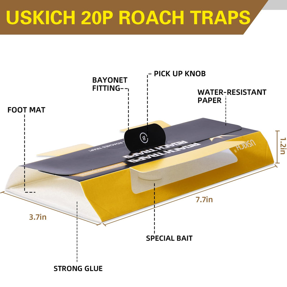 USKICH Roach Trap in a kitchen cabinet