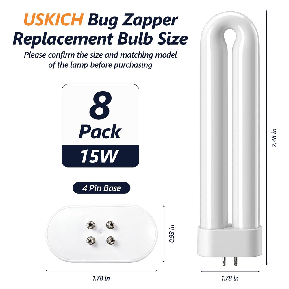 USKICH U-Shaped bug zapper bulb side view