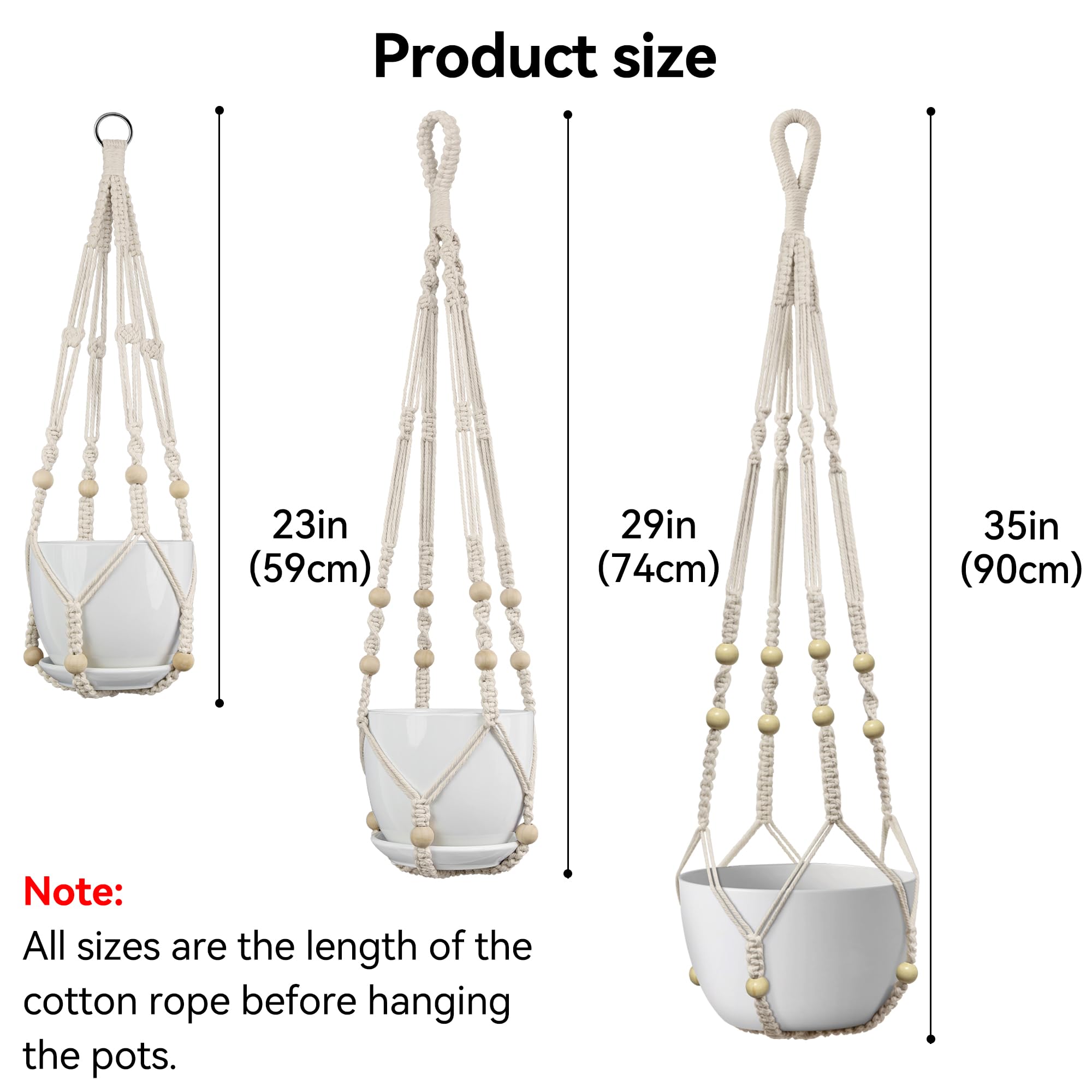 USLAI Macrame Plant Hanger in a modern home interior