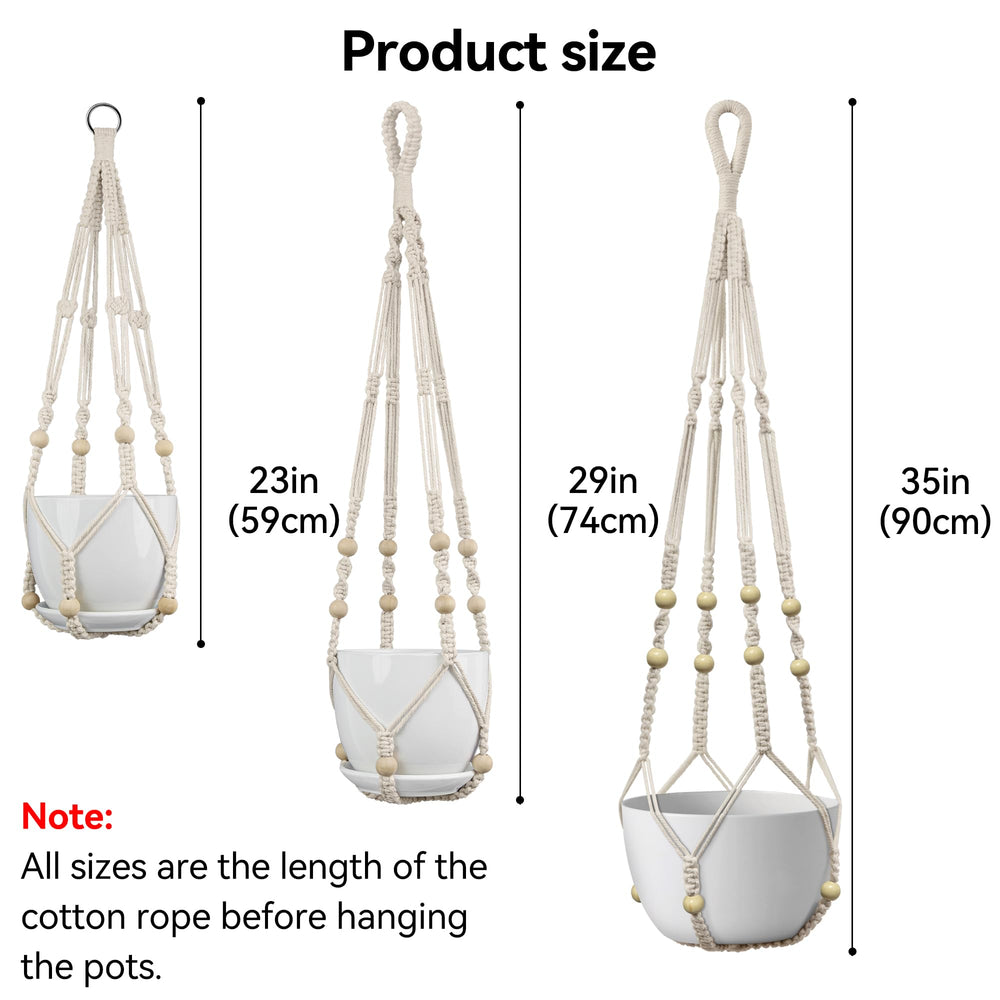 USLAI Macrame Plant Hanger in a modern home interior