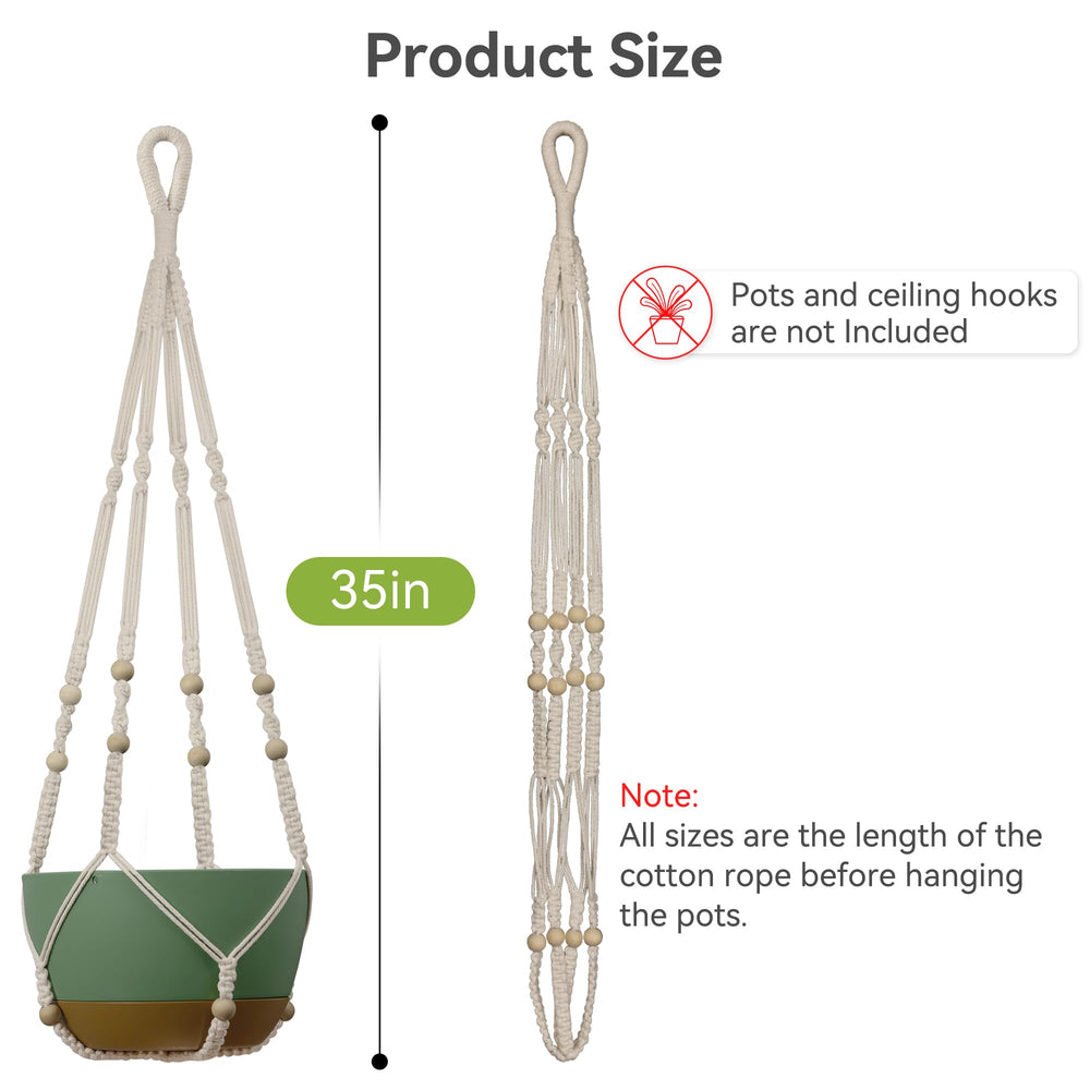 USLAI Macrame Plant Hanger packaging on table