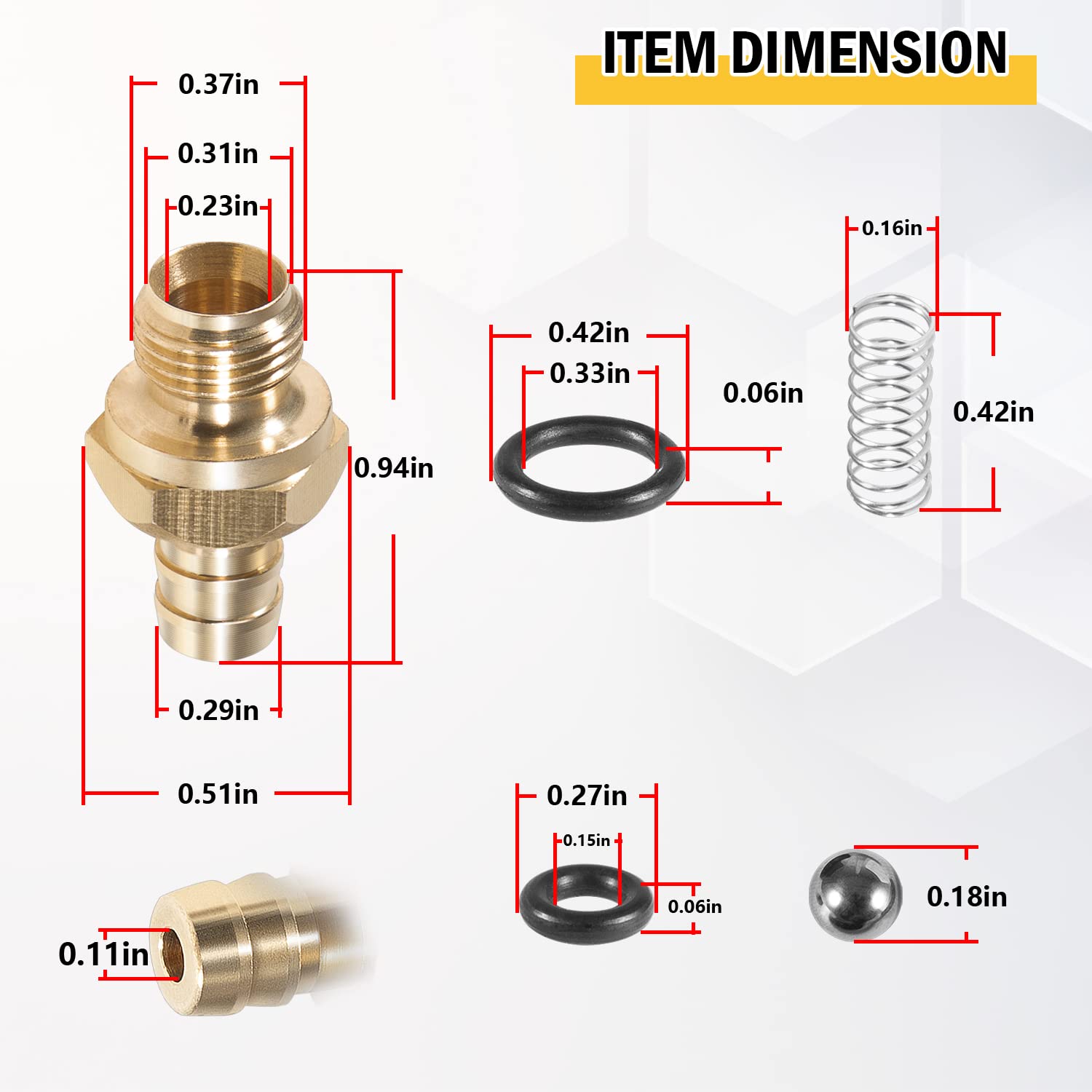 USSKYBOY chemical injector kit dimensions