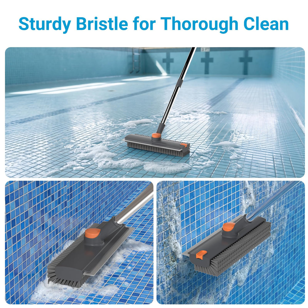 UTBAMST pool scrub brush with scraper included in the package