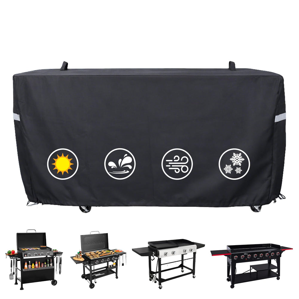 Utheer Grill Cover black for Royal Gourmet 4-burner