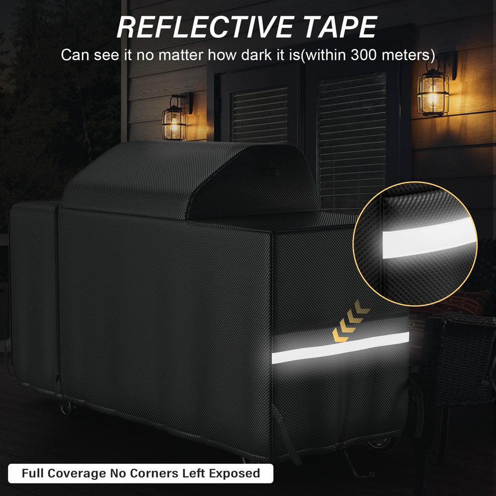 Utheer grill cover displayed with packaging and accessories