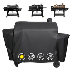 Utheer Grill Cover for Pit Boss 1230 black model front view