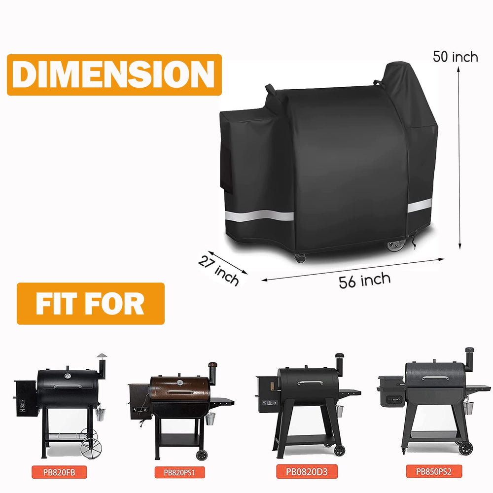 Utheer Grill Cover for Pit Boss 820 Deluxe side view