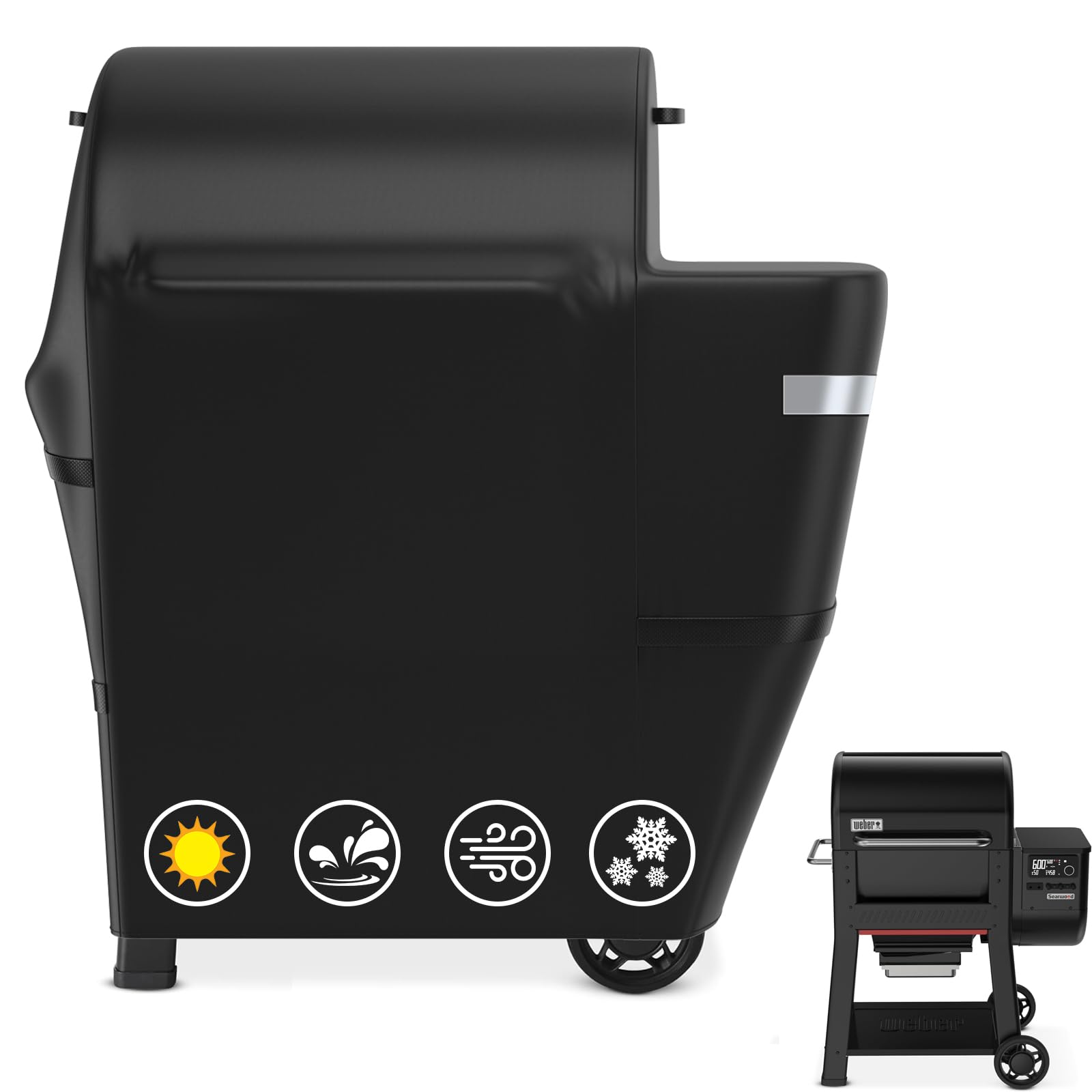 Utheer Grill Cover for Weber Searwood 600 front view