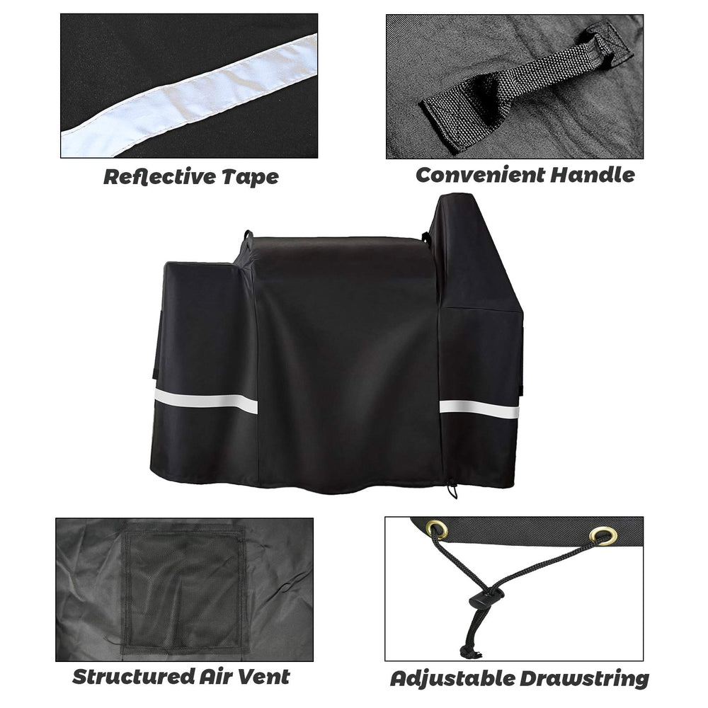 Utheer Grill Cover on Pit Boss grill in outdoor setting