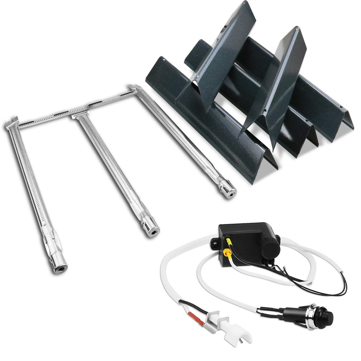 Utheer grill replacement parts set including flavorizer bars and burner tube