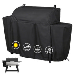 Utheer Pellet Grill Cover front view, black