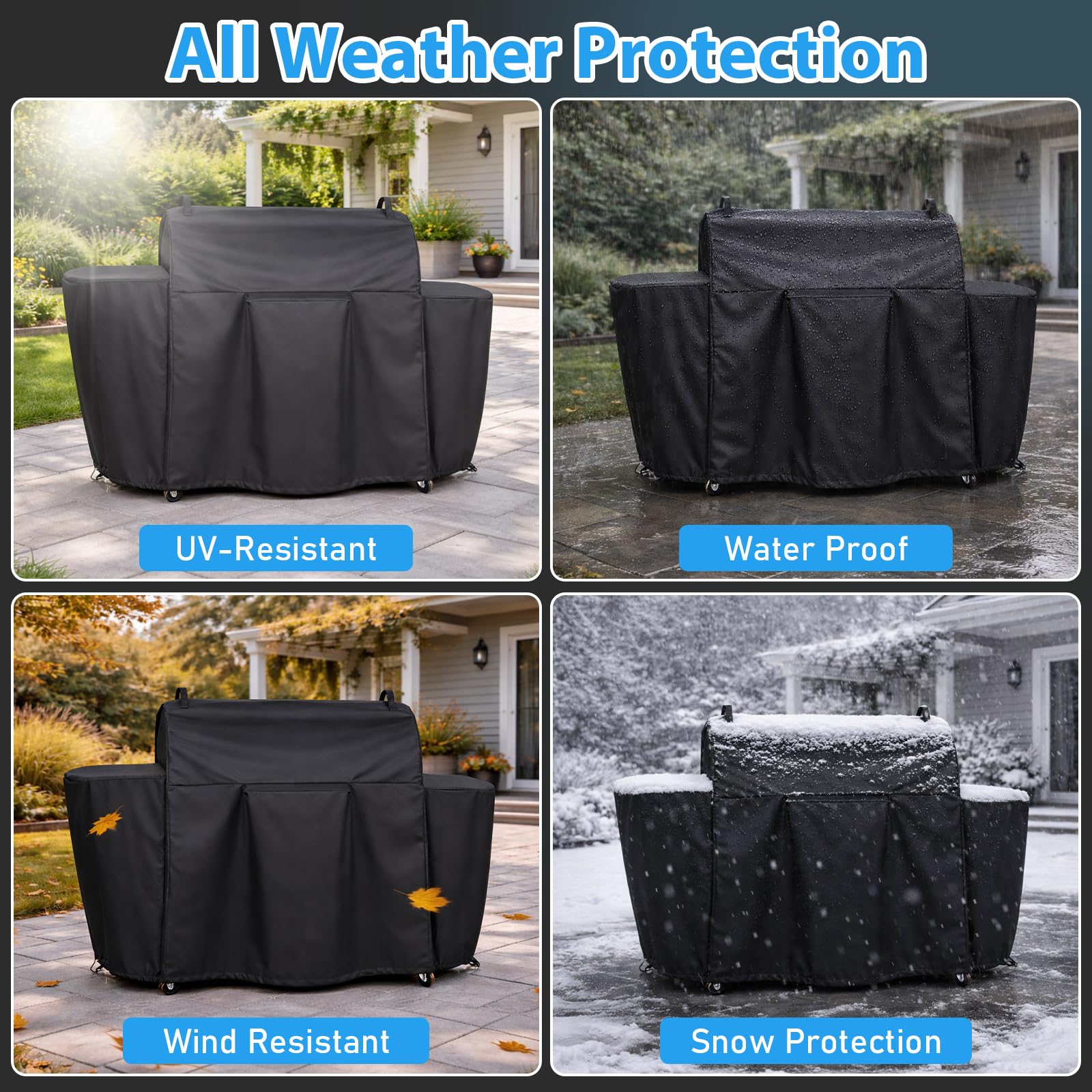 Utheer Pellet Grill Cover rolled up for storage