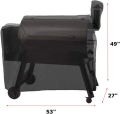 Utheer Pellet Grill Cover showing full-length fit for Traeger Pro 780