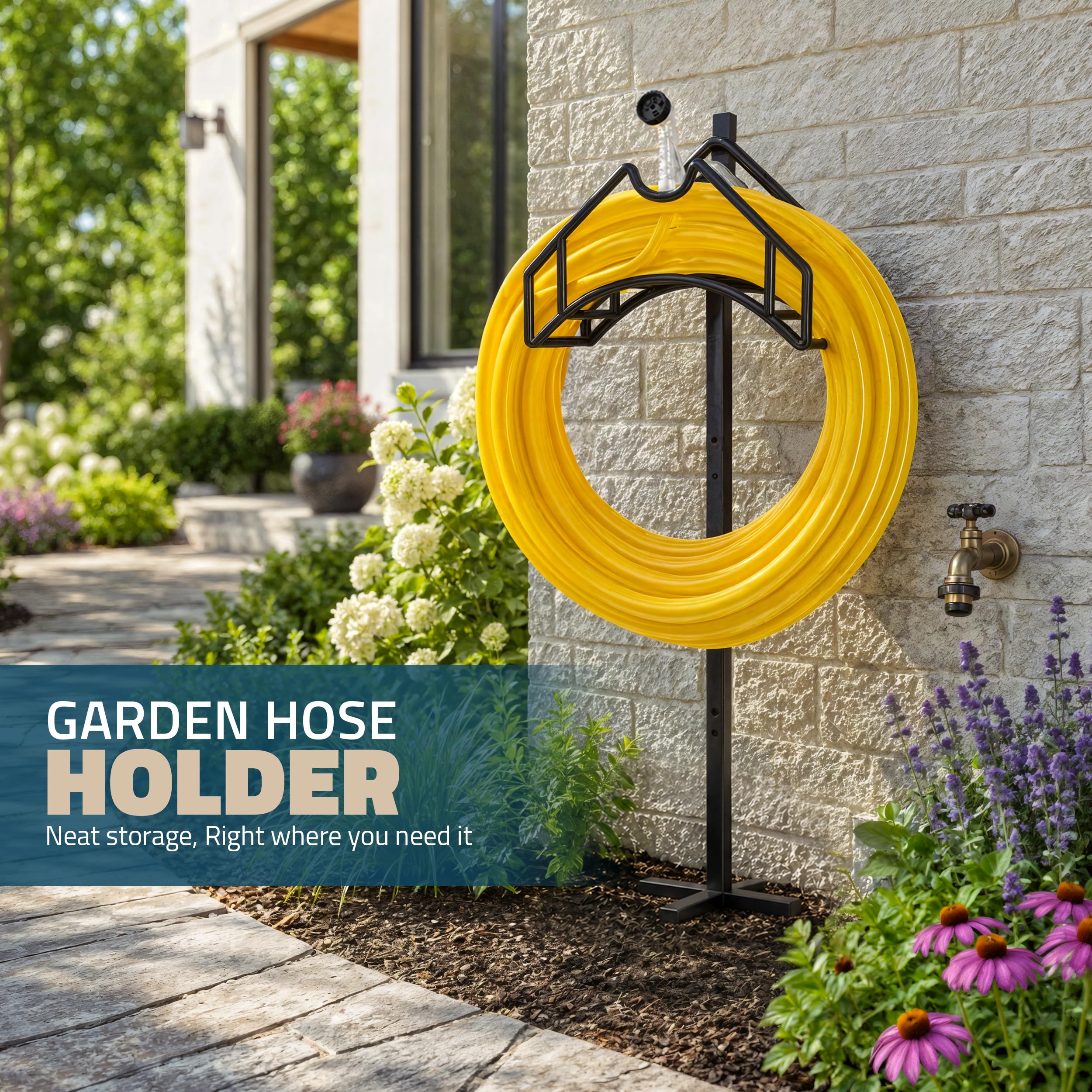 Utopia Home Garden Hose Holder close-up of the mounting hardware