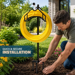 Utopia Home Garden Hose Holder showcasing detachable poles