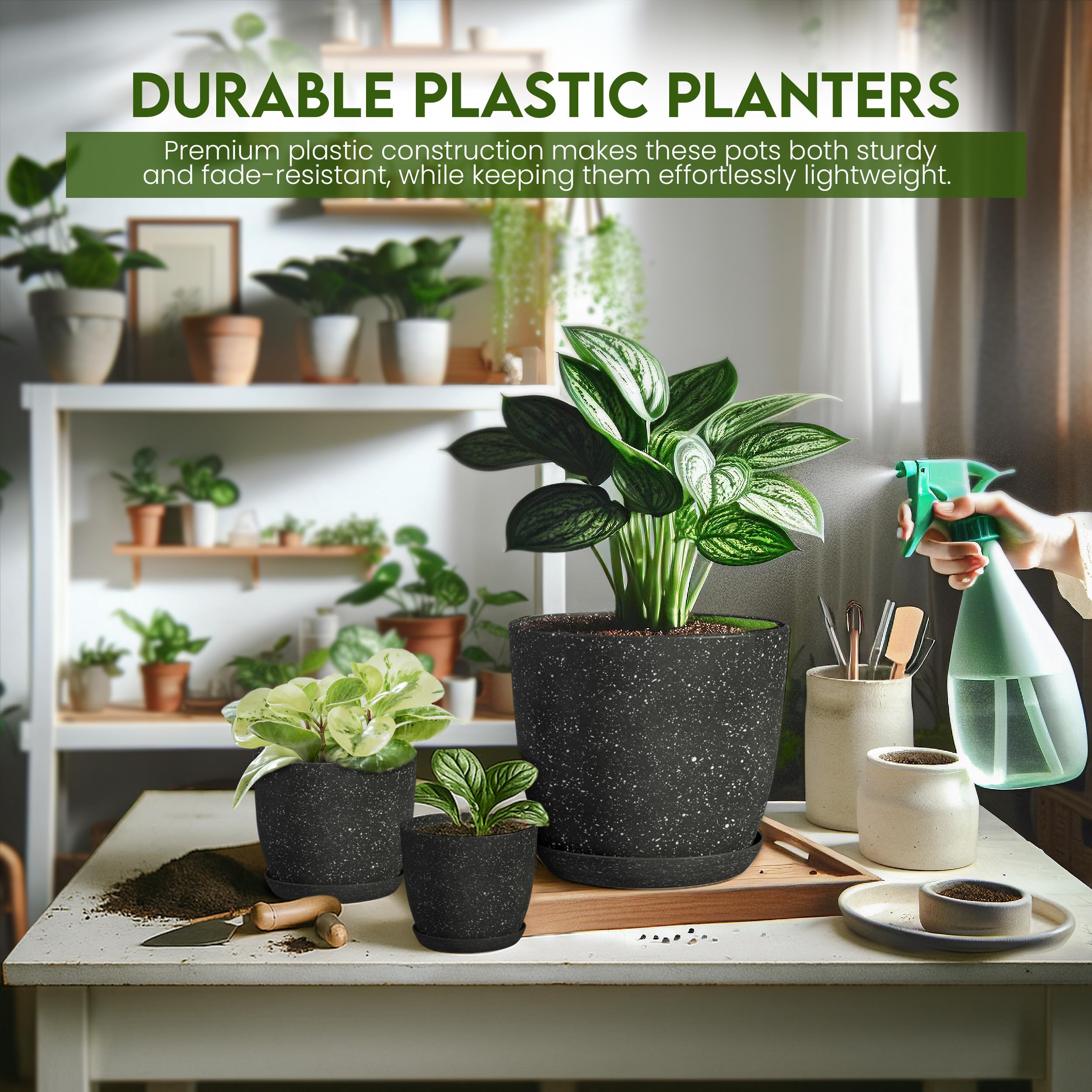 Utopia Home indoor flower pots set packaging