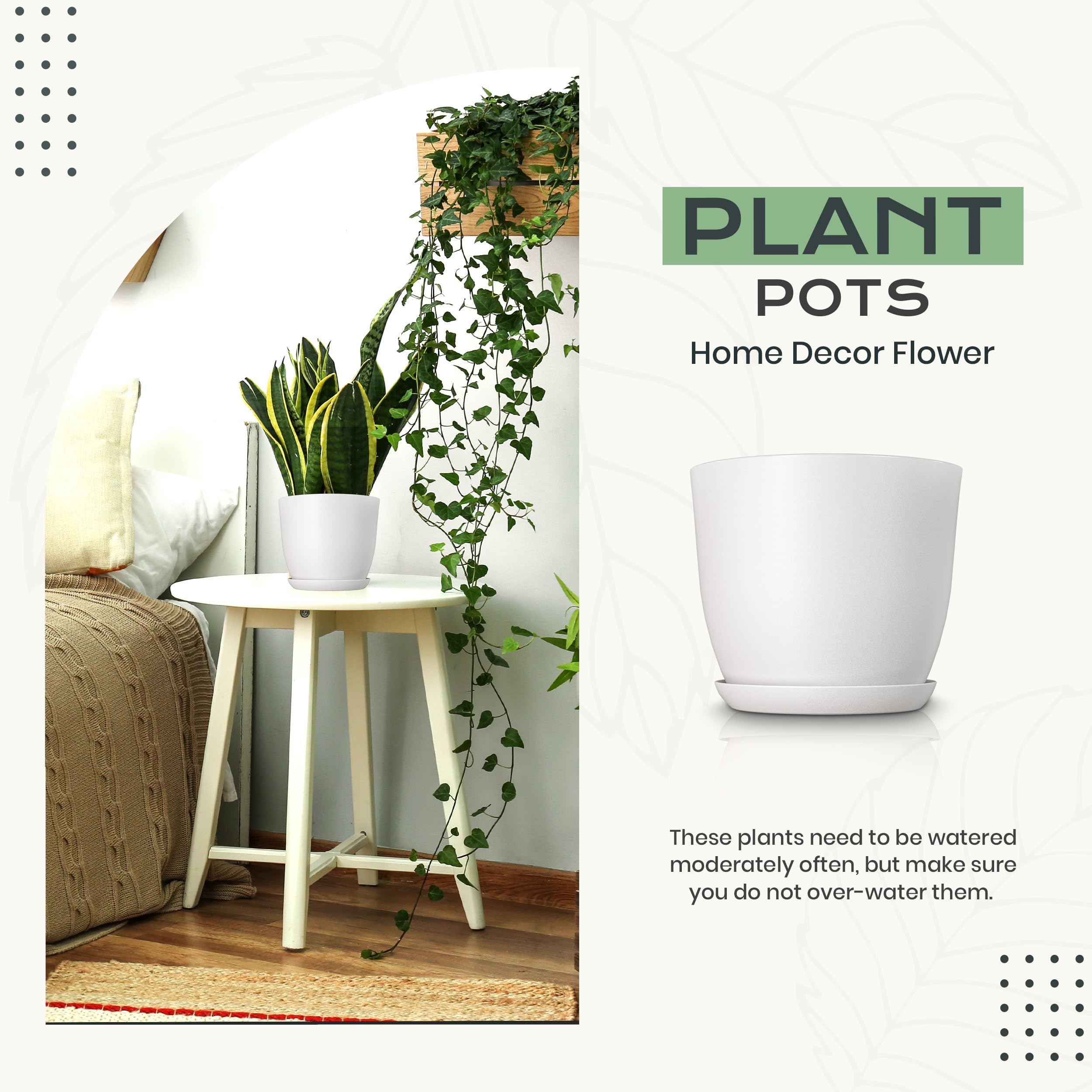 Utopia Home indoor plant pots on a shelf